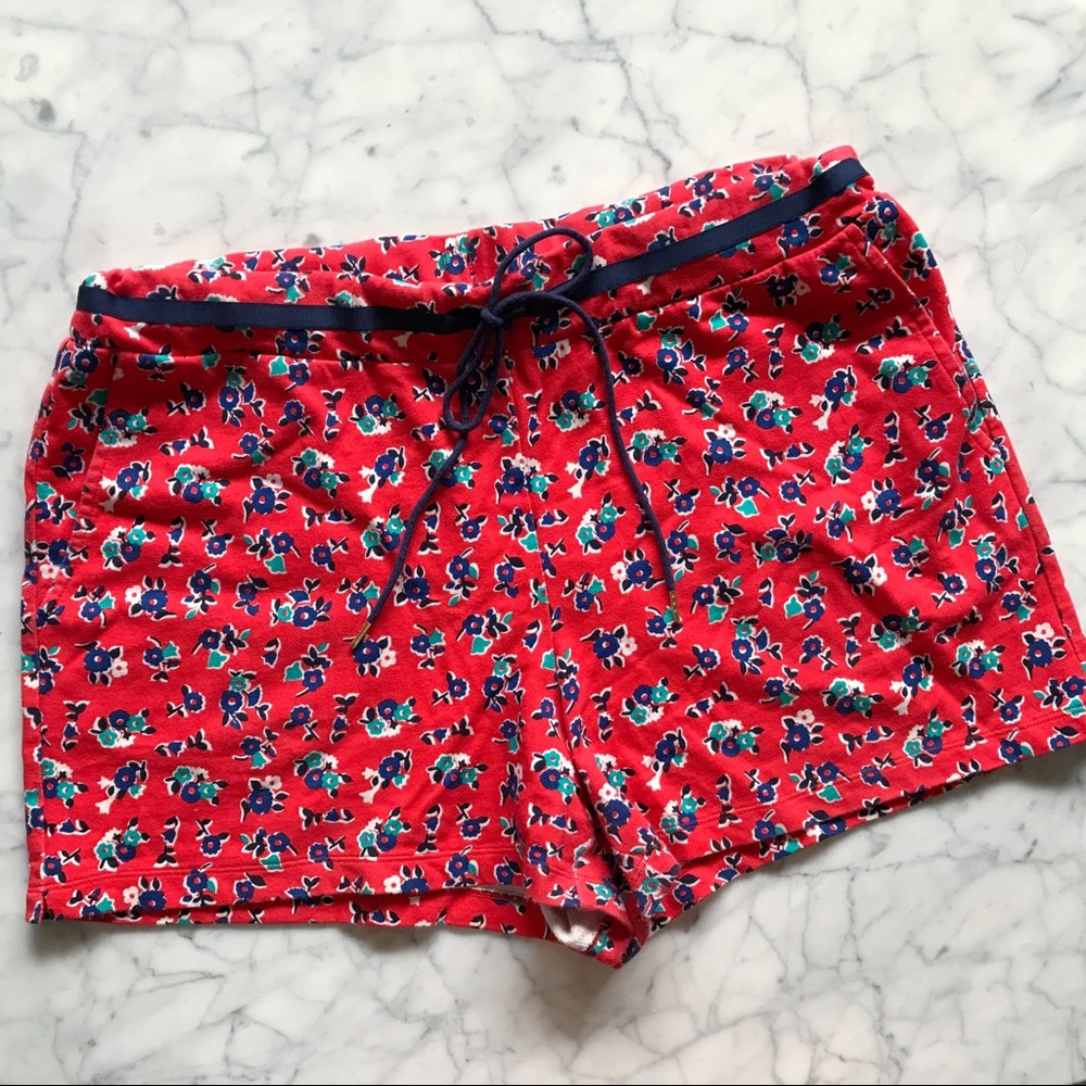 New Draper James Red Blue Georgia Knit Shorts - M - Picture 4 of 7